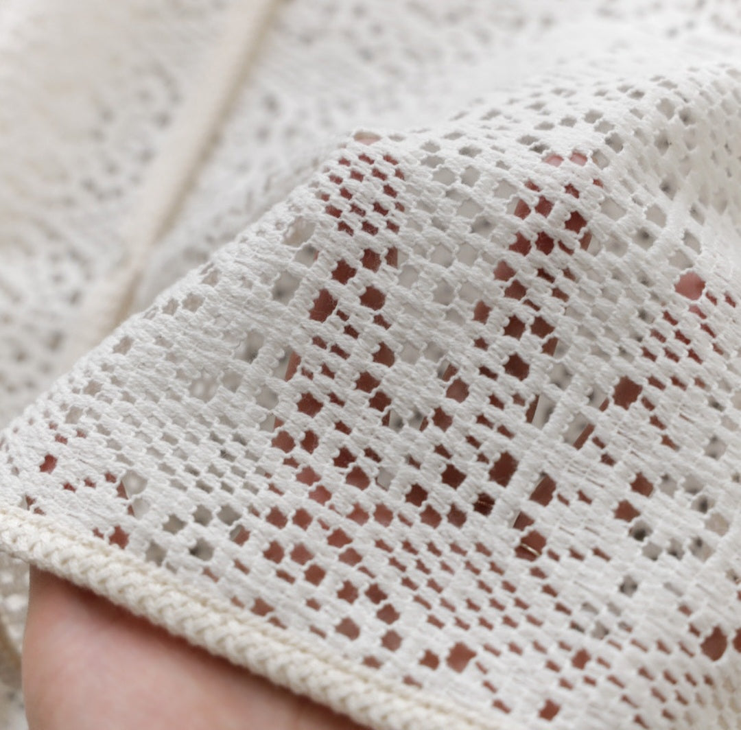 루즈핏 레이스 시스루 가디건