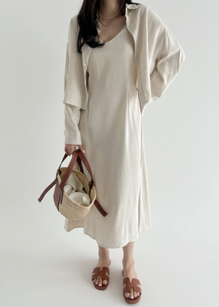 루즈핏 셔츠원피스 Set