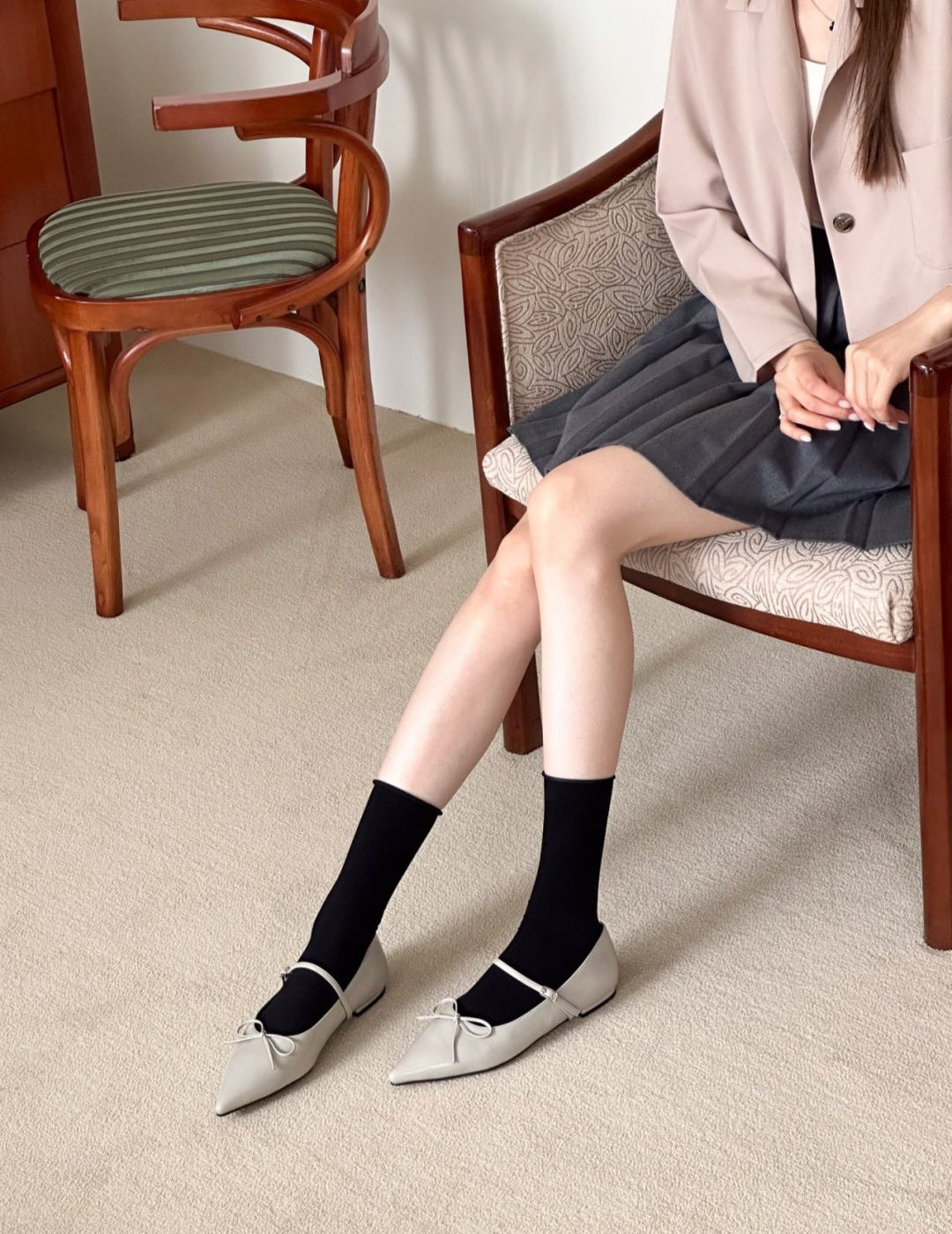 리본플랫슈즈