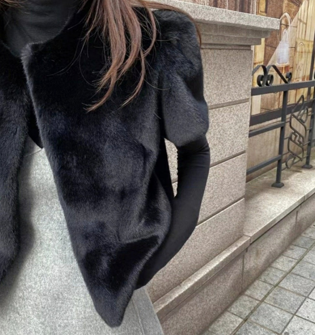 밍크 숏자켓
