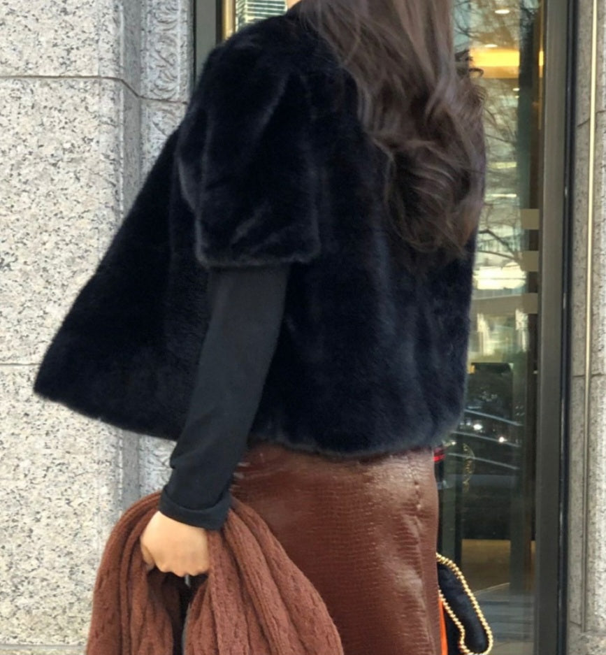 밍크 숏자켓