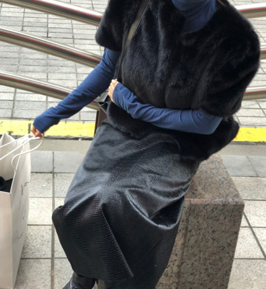 밍크 숏자켓