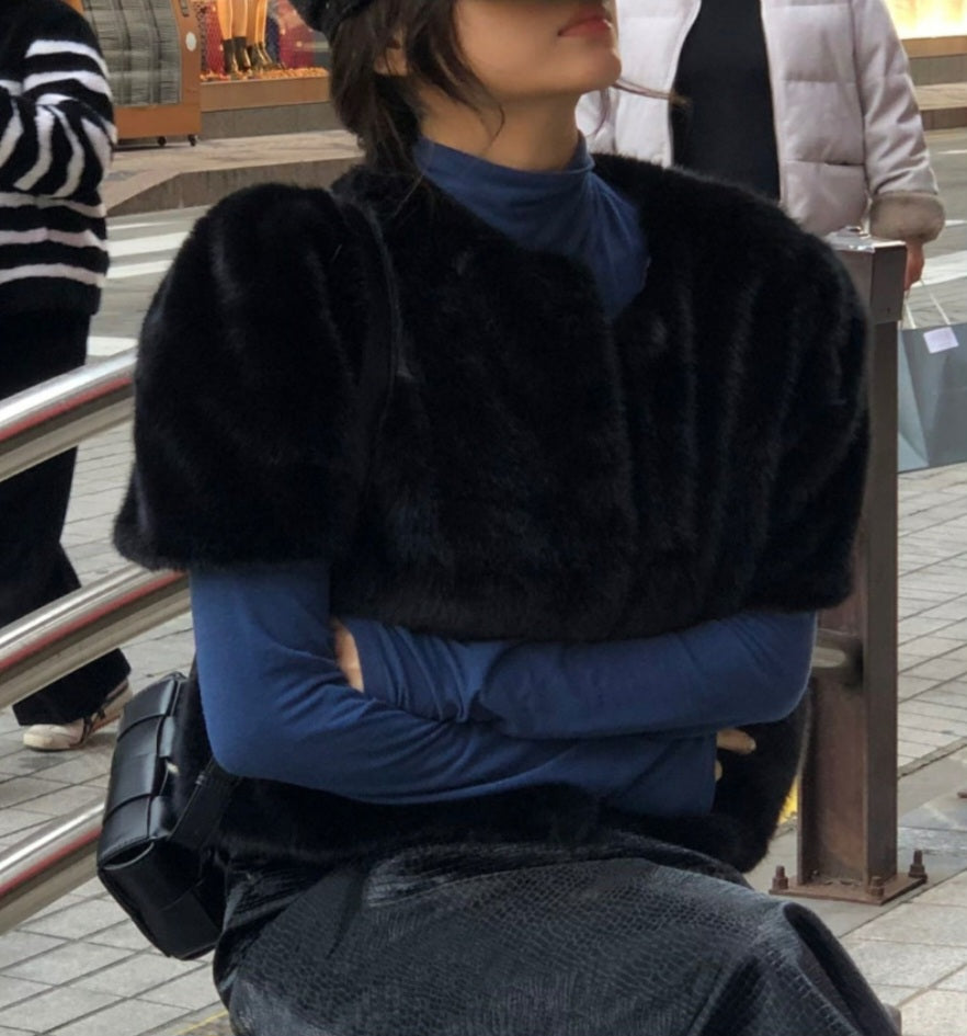 밍크 숏자켓