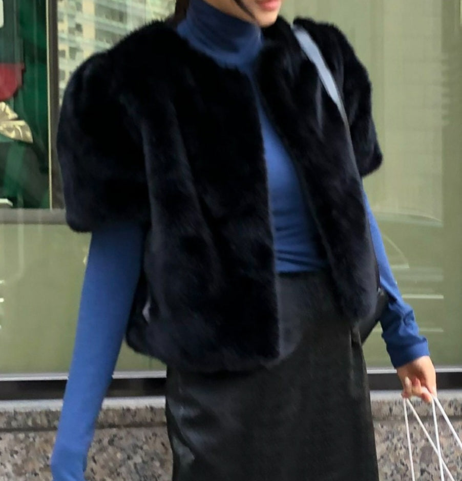 밍크 숏자켓
