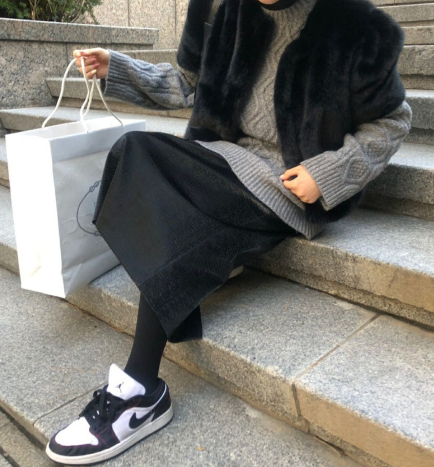 밍크 숏자켓