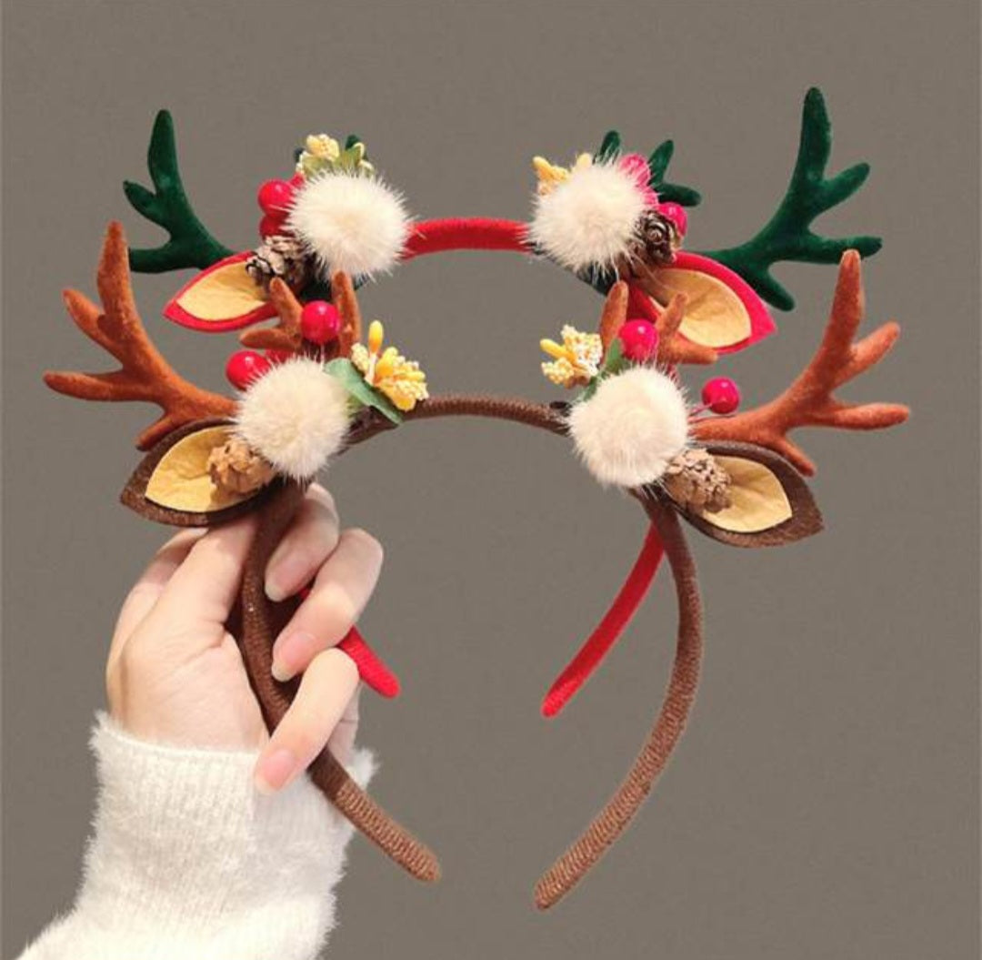 크리스마스 루돌프 핀.머리띠