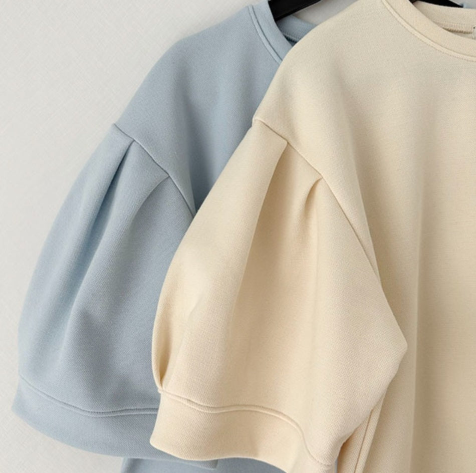 러블리 퍼프소매 맨투맨