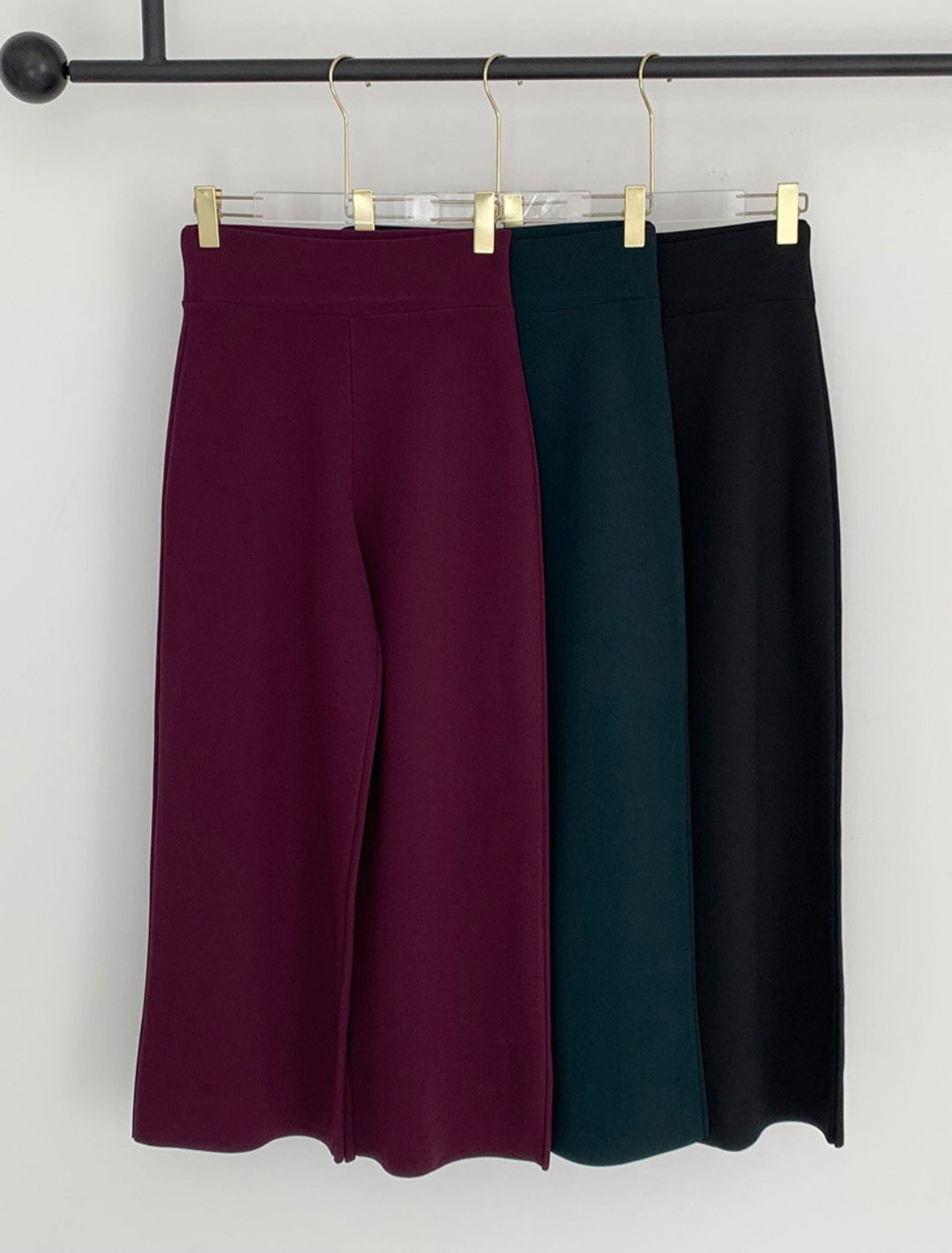 하이웨스트 일자 통 밴딩팬츠