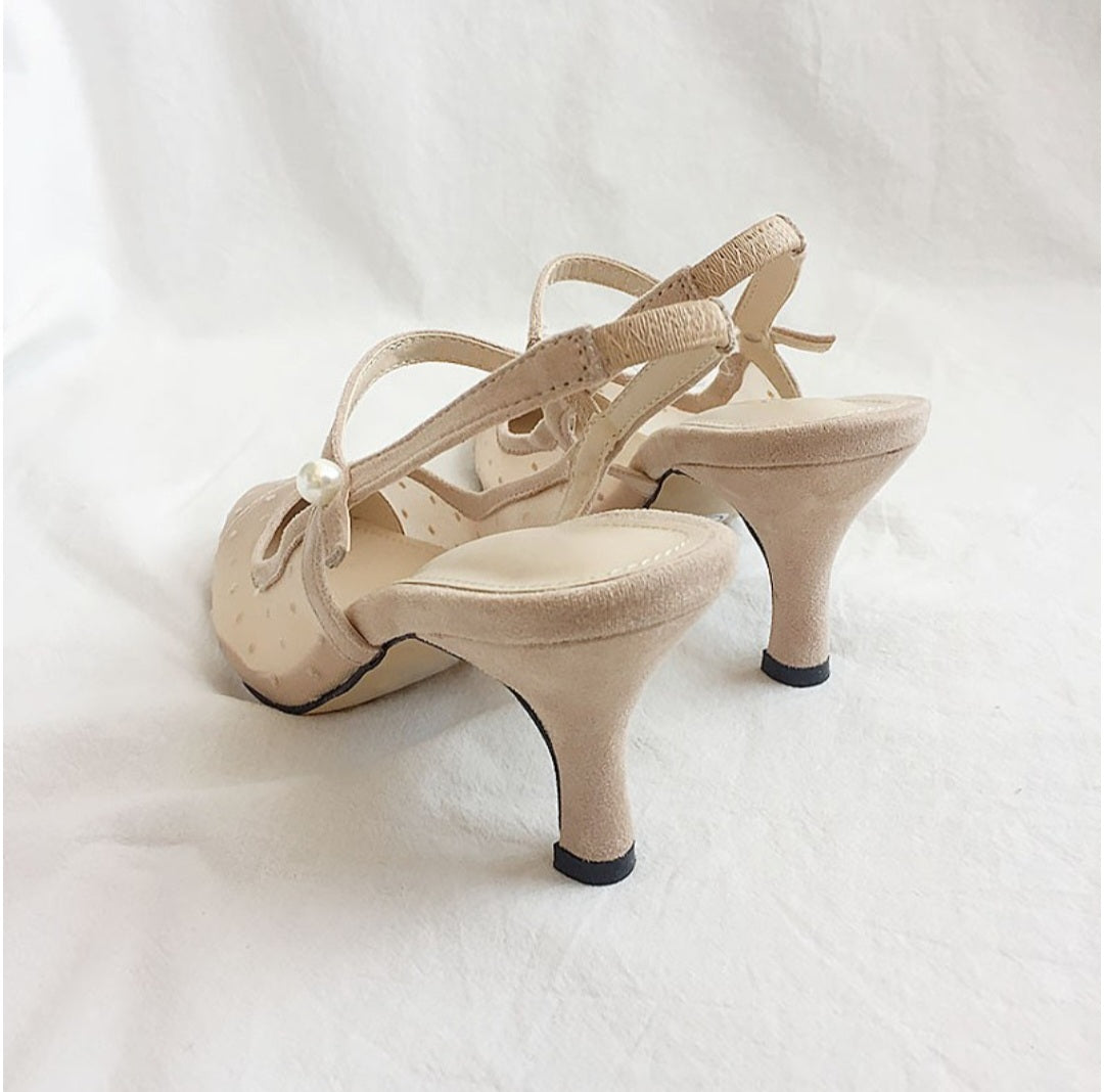 메리제인 도트 스트랩 힐 (7cm)