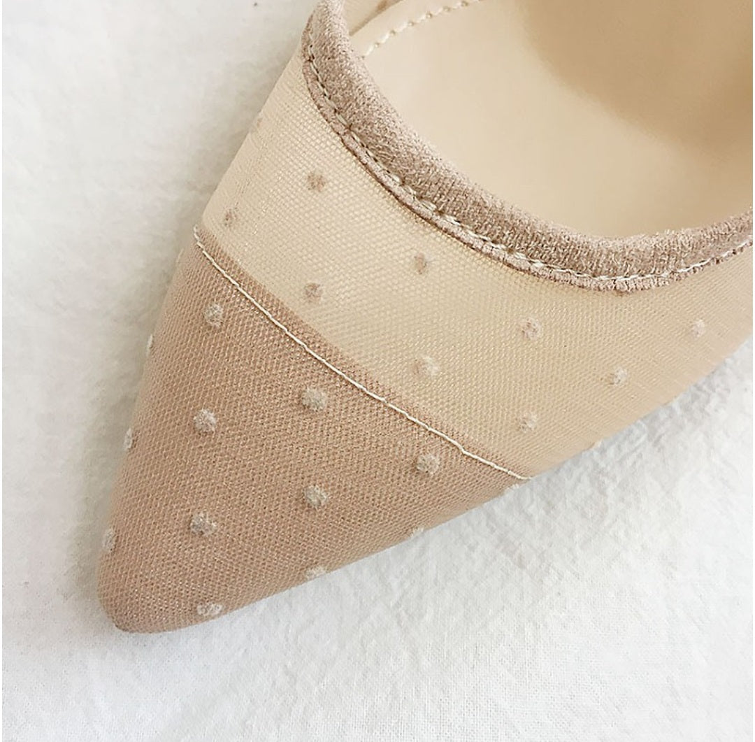 메리제인 도트 스트랩 힐 (7cm)