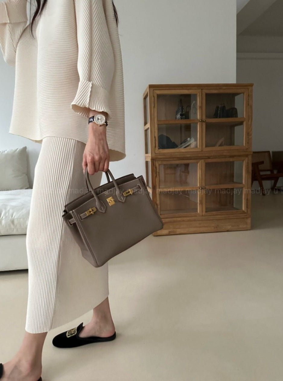 아방 플리츠 투피스 set