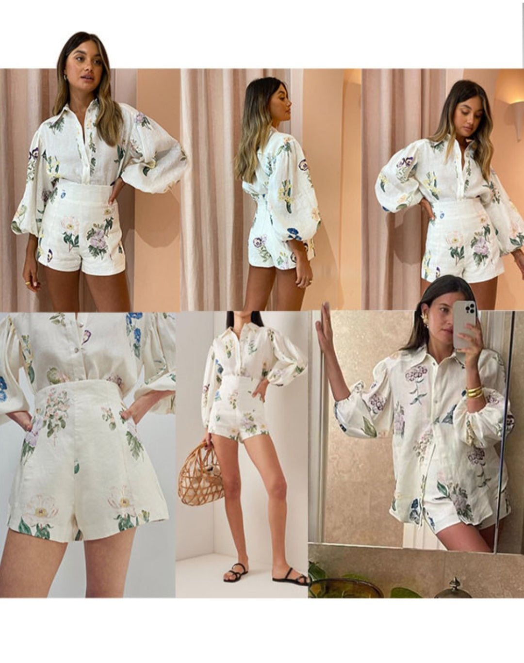 플라워 블라우스 Set