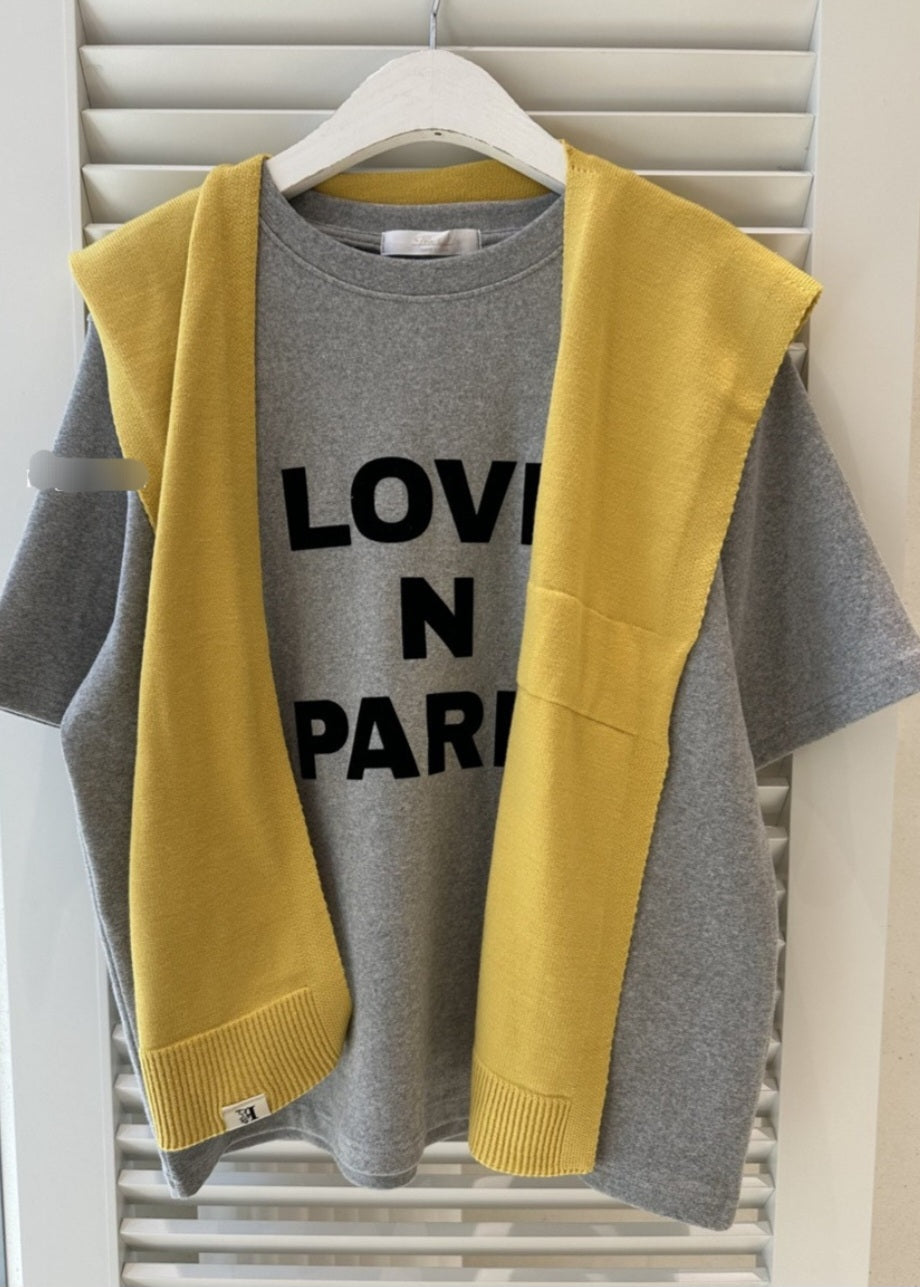 스프링 레이어드 니트 어깨 숄