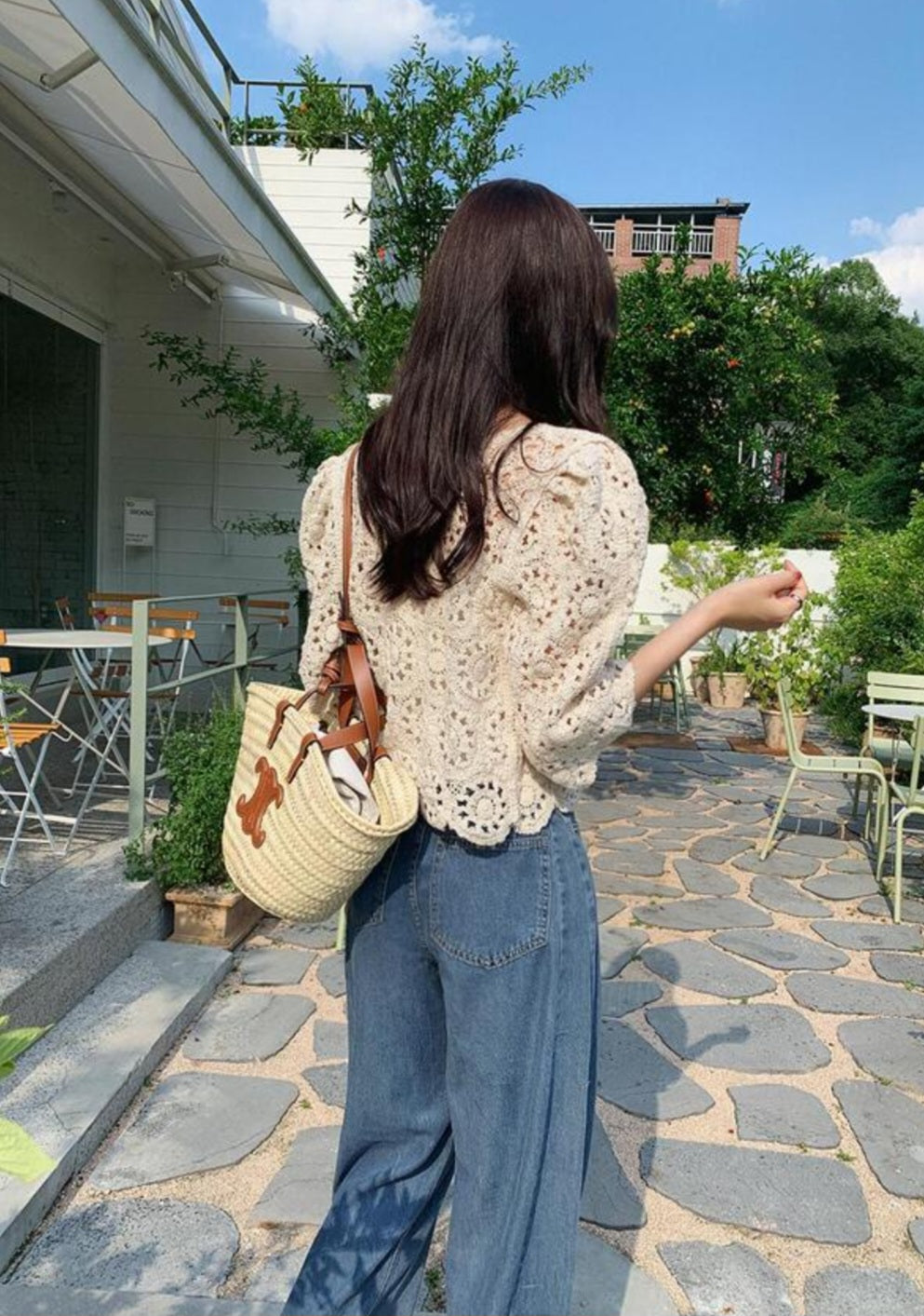 빈티지 뜨개 가디건