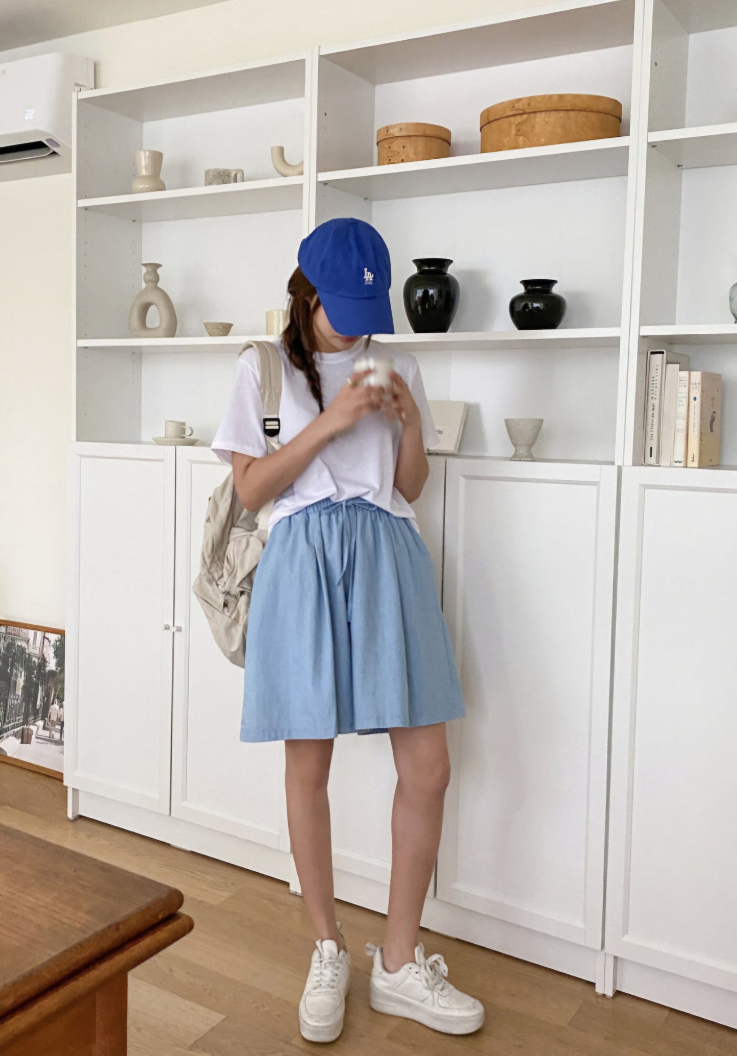 5부 데님 팬츠