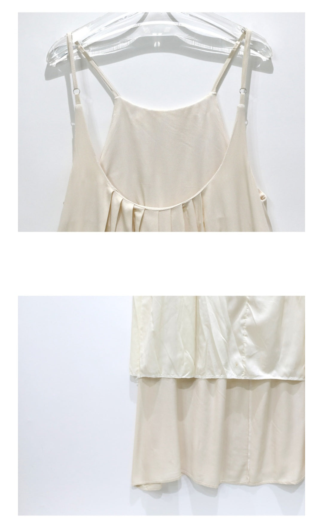 주름 뷔스티에 나시 롱 원피스