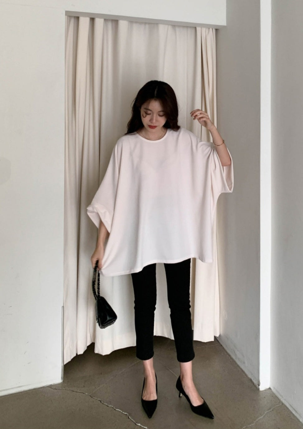 가오리핏 베이직 티셔츠