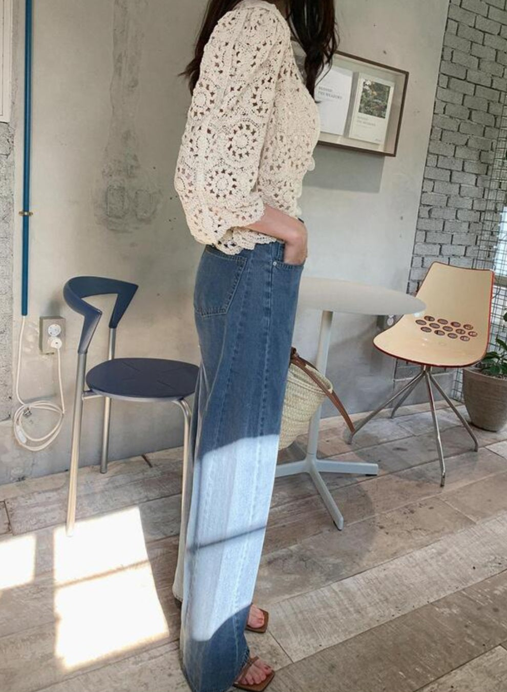 빈티지 뜨개 가디건