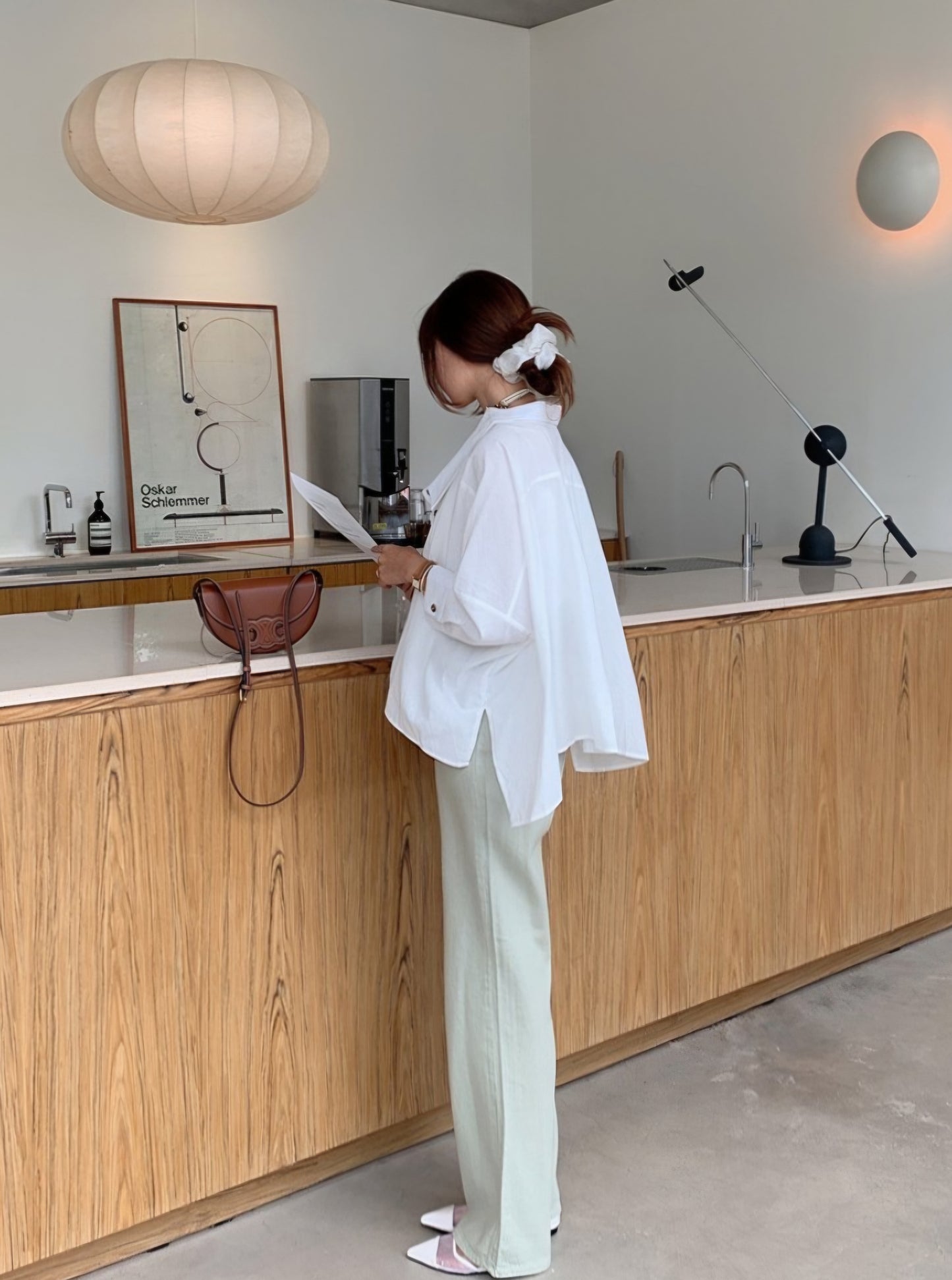 언발 린넨 셔츠