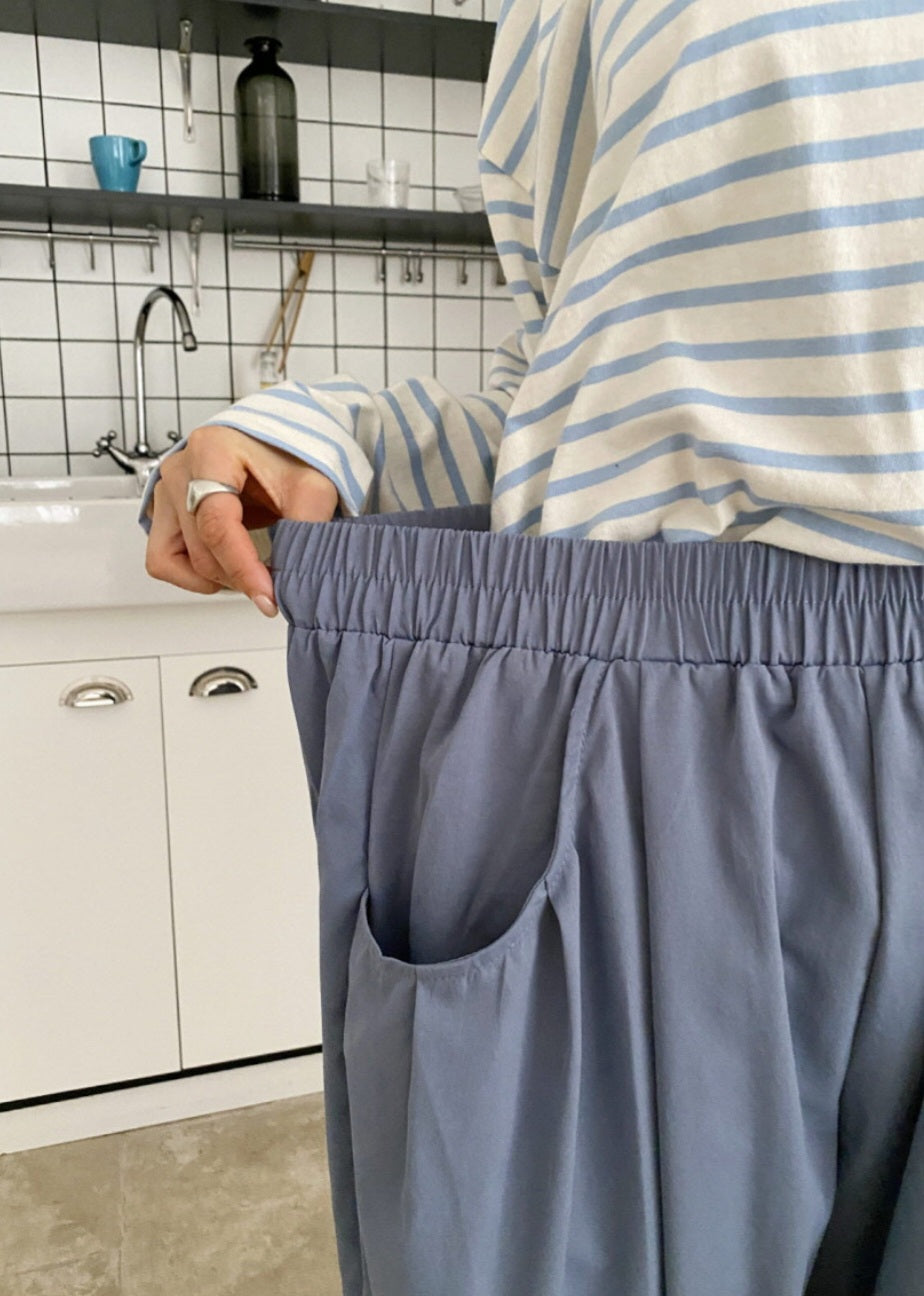 9부 핀탁 스판 밴딩팬츠
