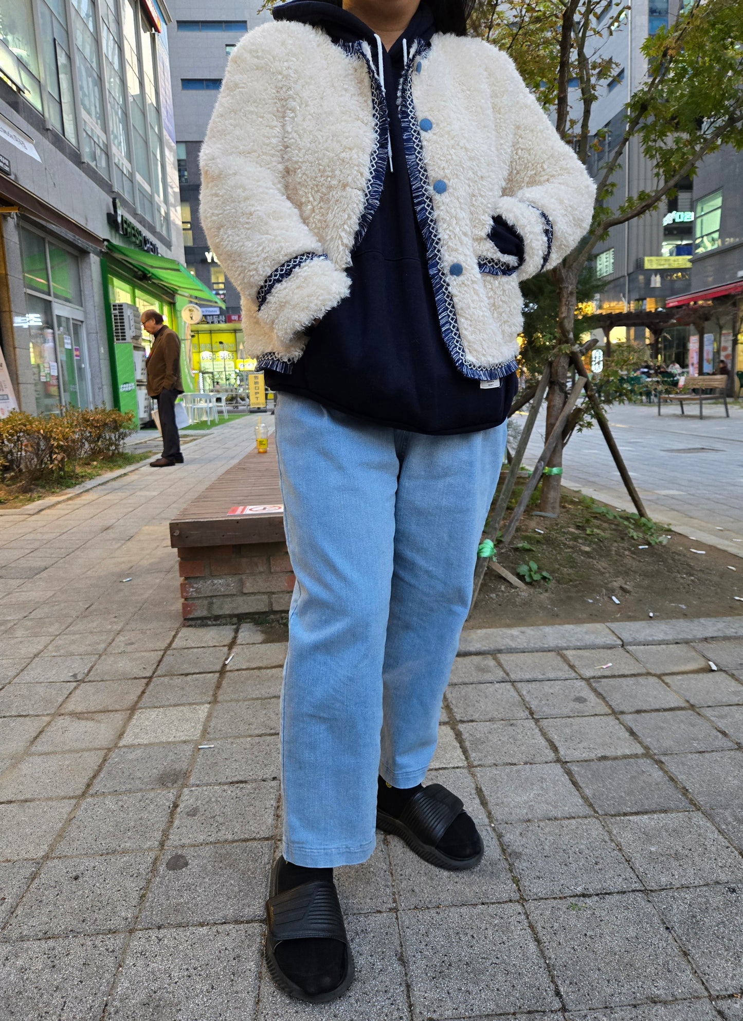 양모 무스탕 자켓