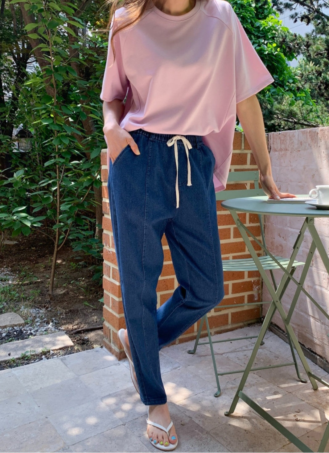 루즈핏 훌트임 맨투맨 티셔츠