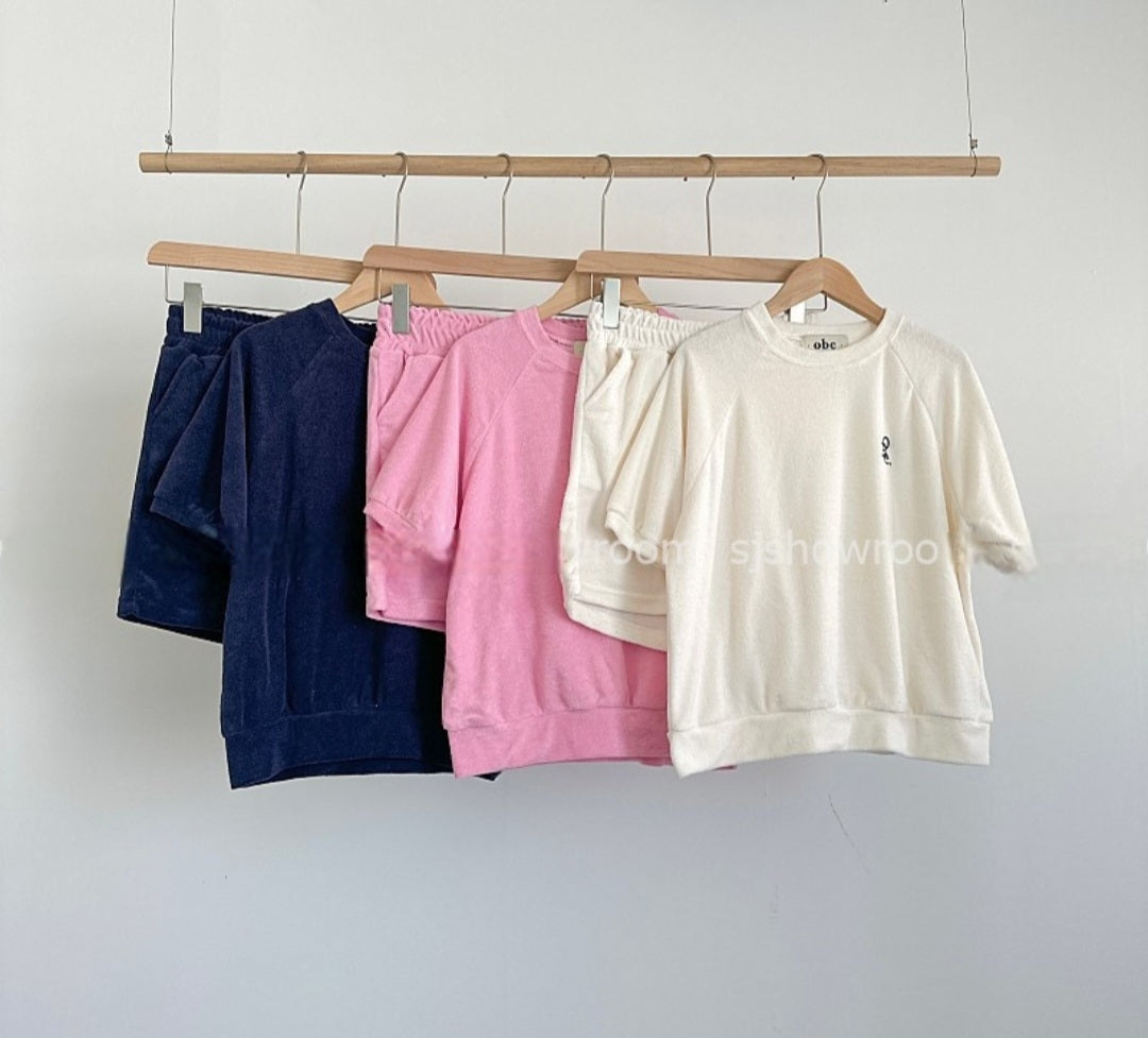 테리 반팔 반바지 Set