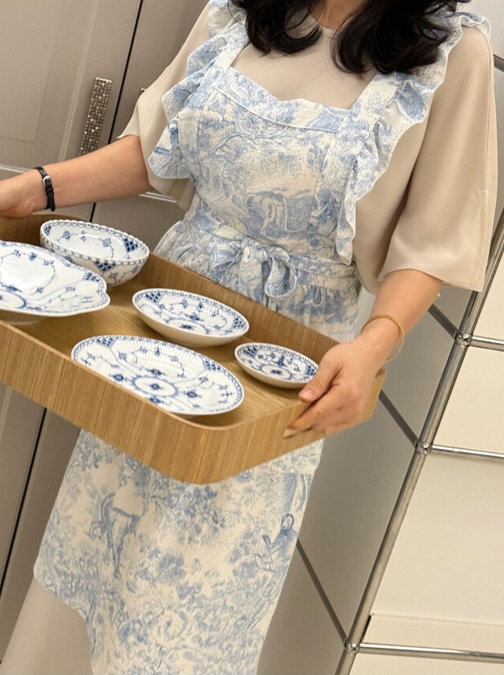 뜨왈 프릴 앞치마