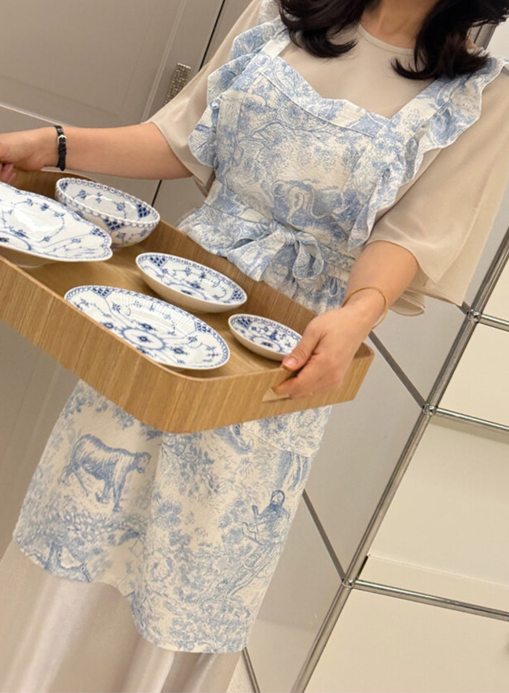 뜨왈 프릴 앞치마