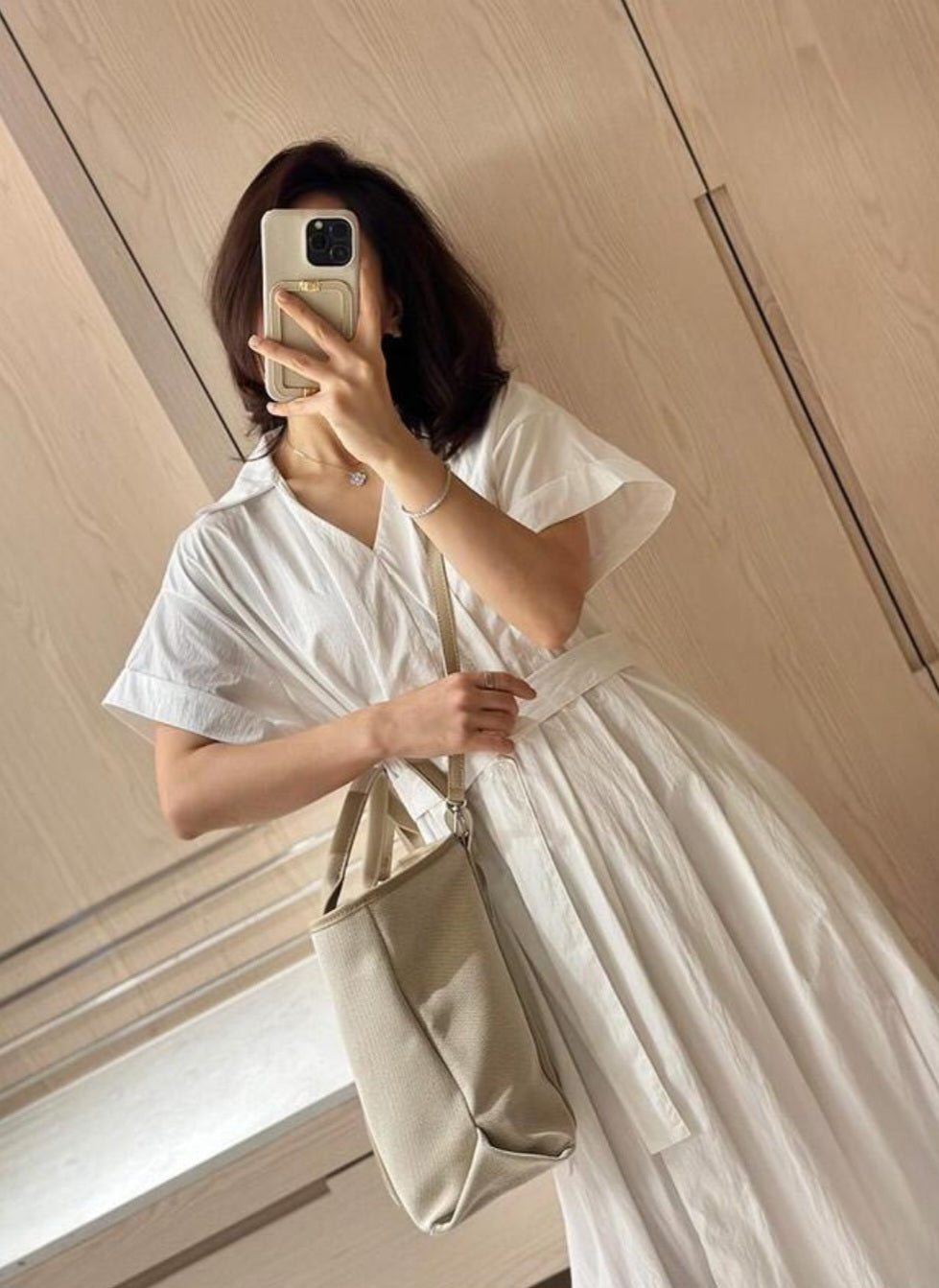 핀턱셔츠 롱원피스