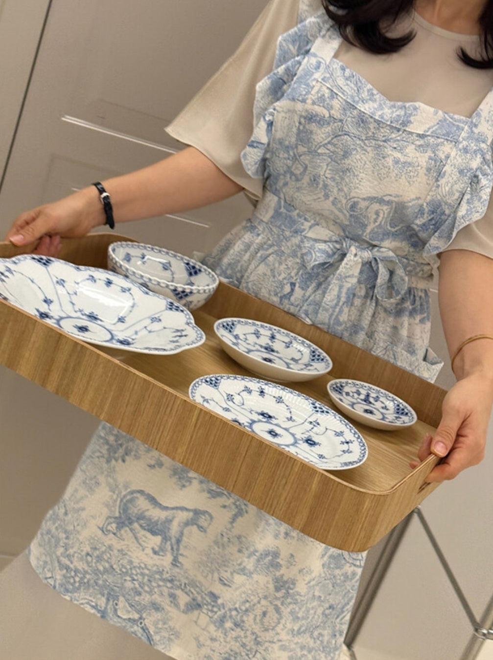 뜨왈 프릴 앞치마