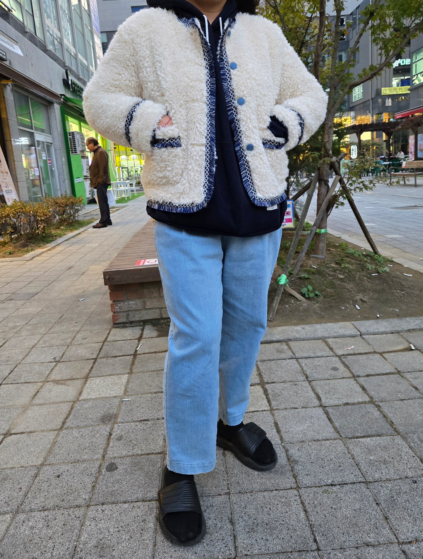 양모 무스탕 자켓