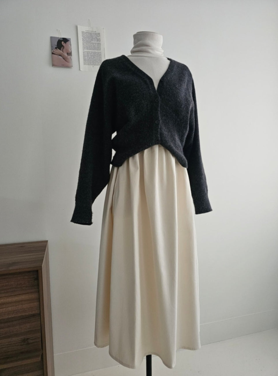 레이어드 기모 폴라원피스