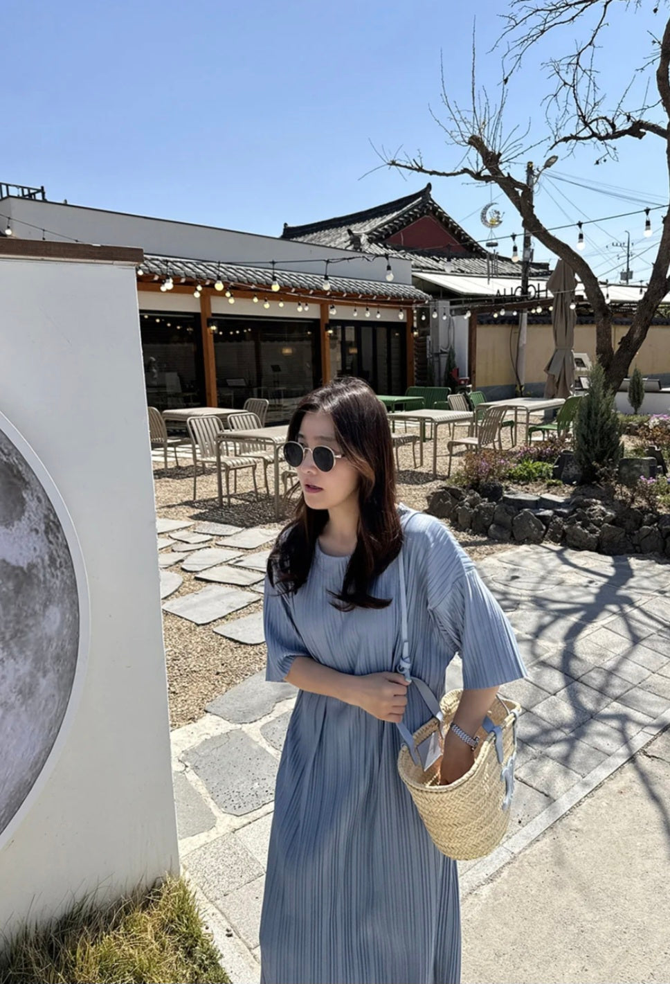 링클 플리츠 원피스