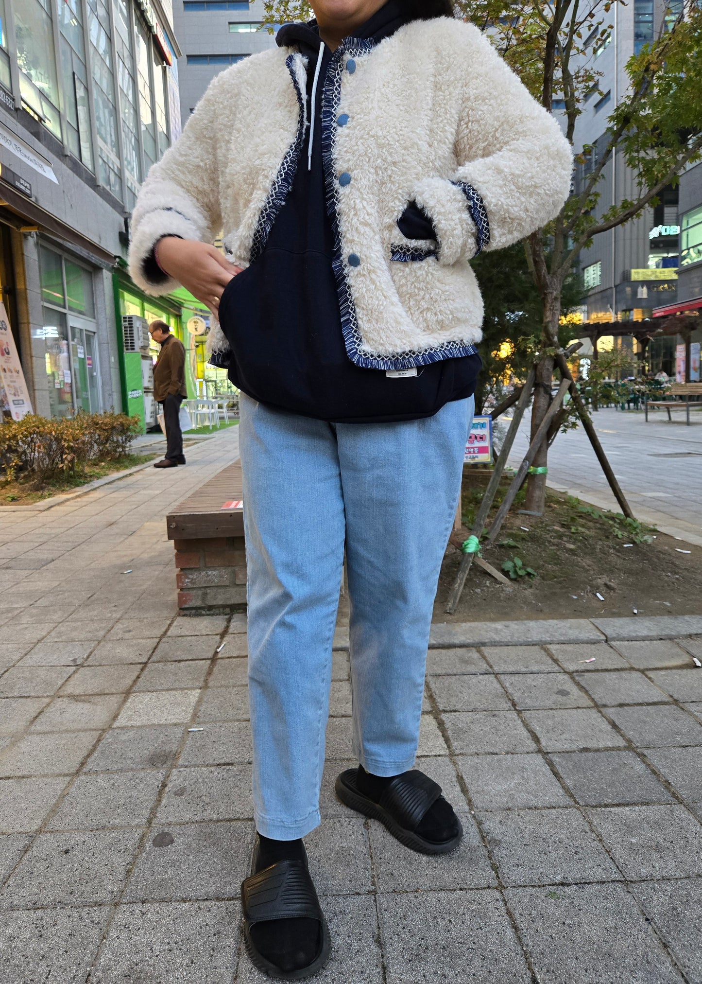 양모 무스탕 자켓