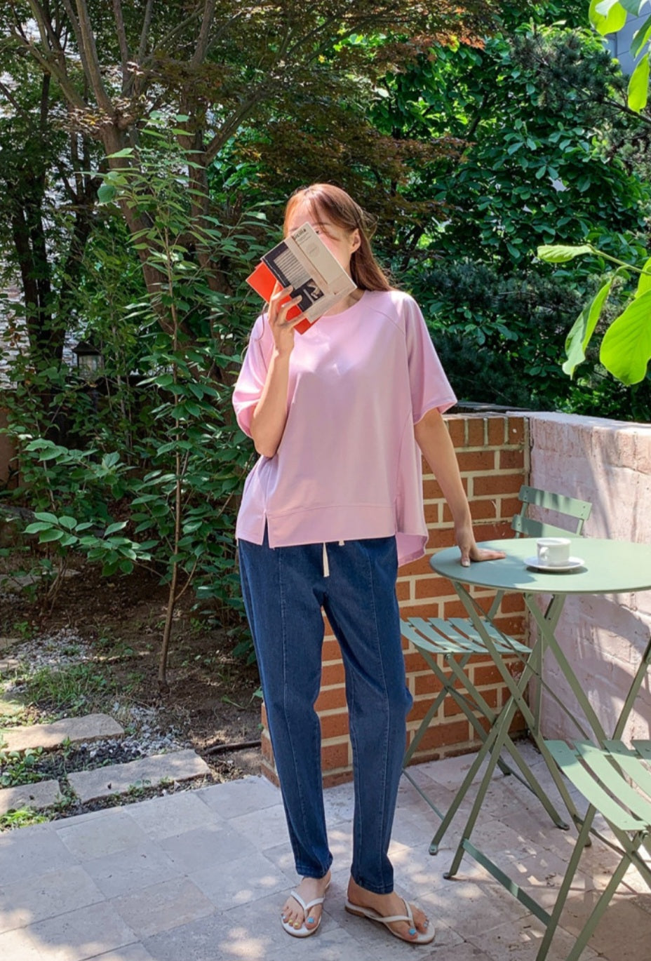 루즈핏 훌트임 맨투맨 티셔츠