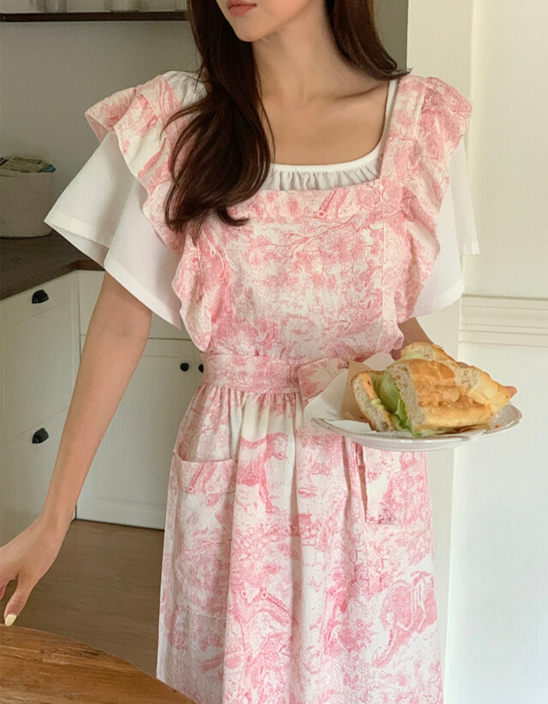 뜨왈 프릴 앞치마