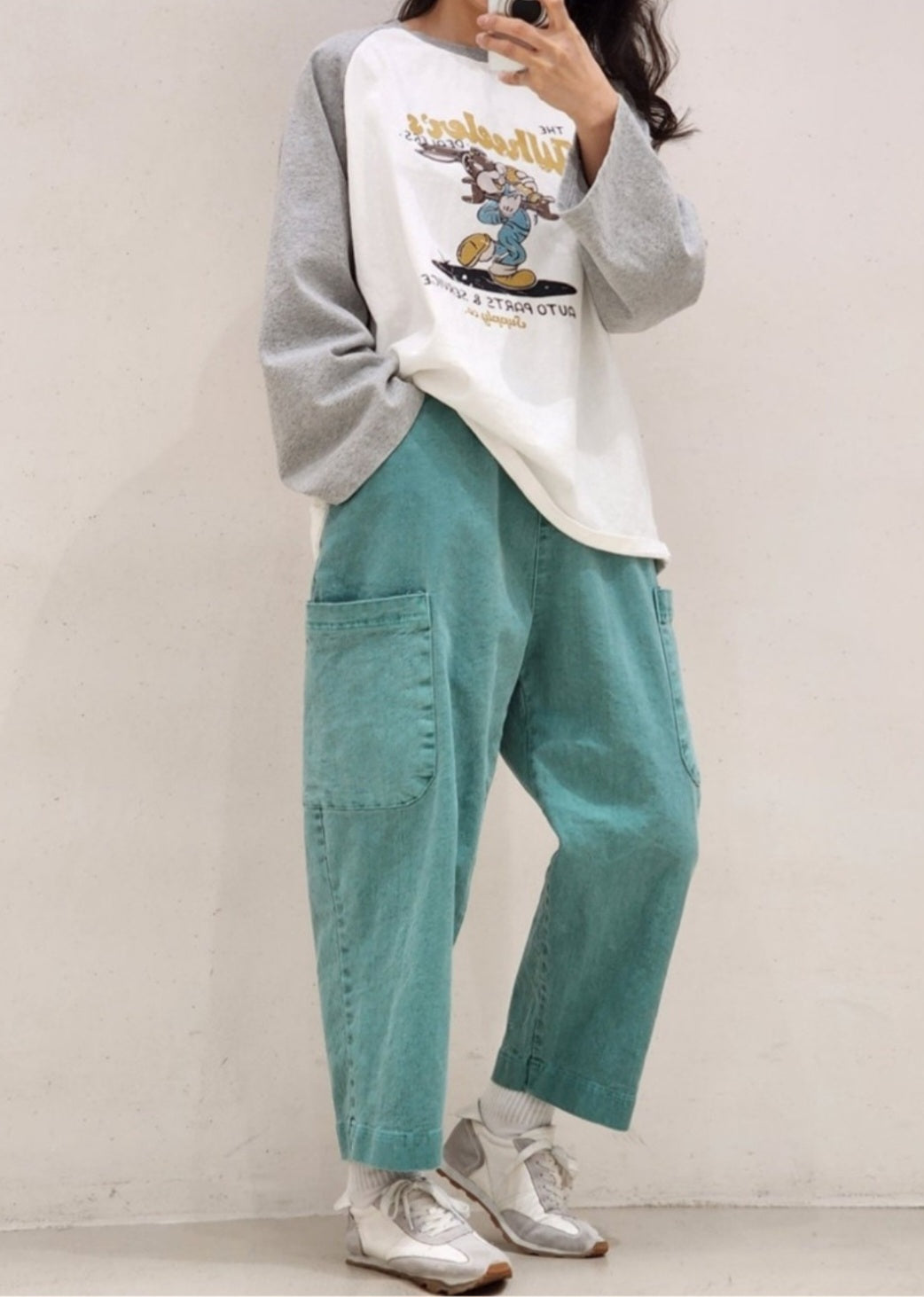 빅포켓 포니 배기핏 밴딩바지