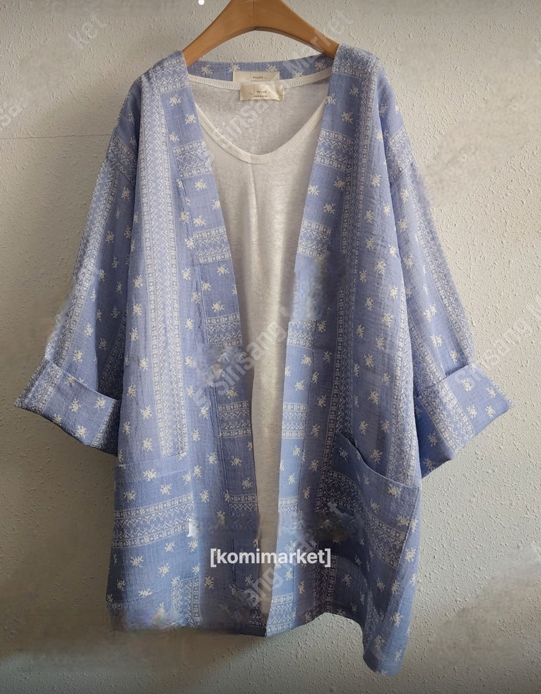 내추럴 코튼 로브 가디건