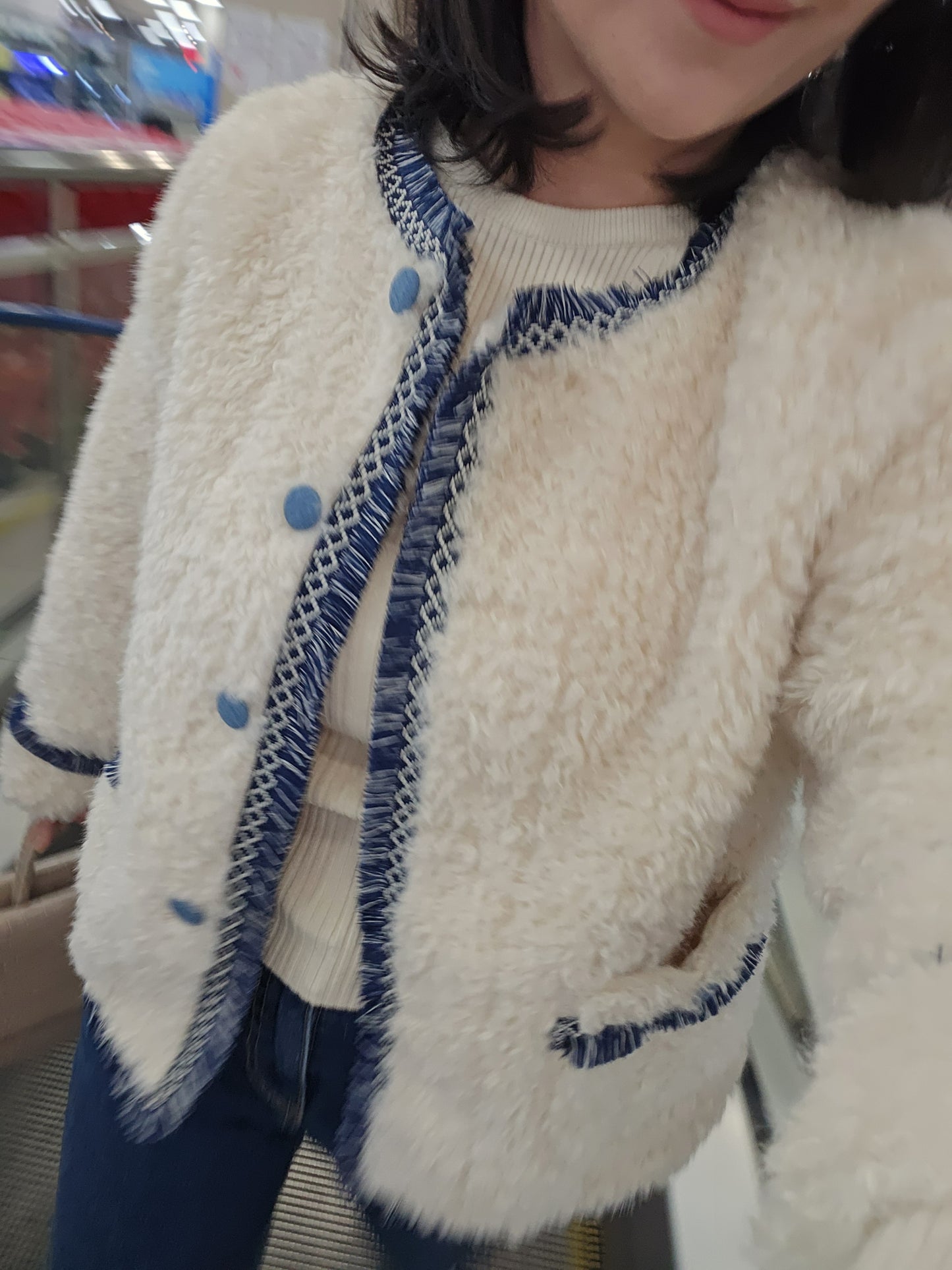 양모 무스탕 자켓