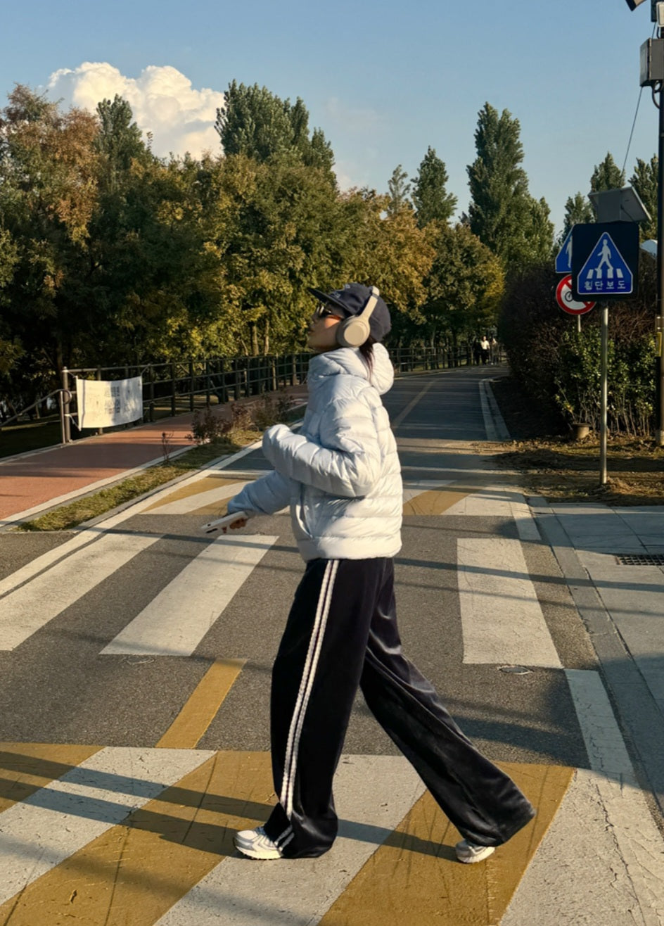 벨벳 레이스 트랙팬츠