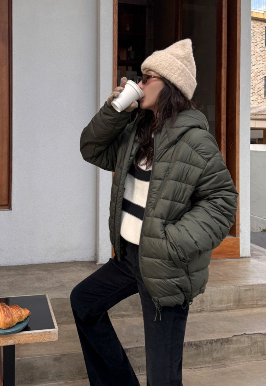 웰론 후드 경량패딩 M-XL (남여공용)