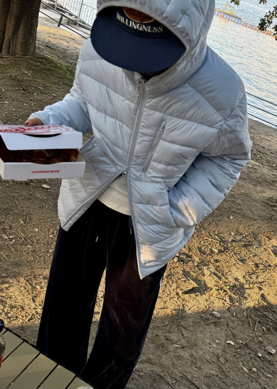 웰론 후드 경량패딩 M-XL (남여공용)