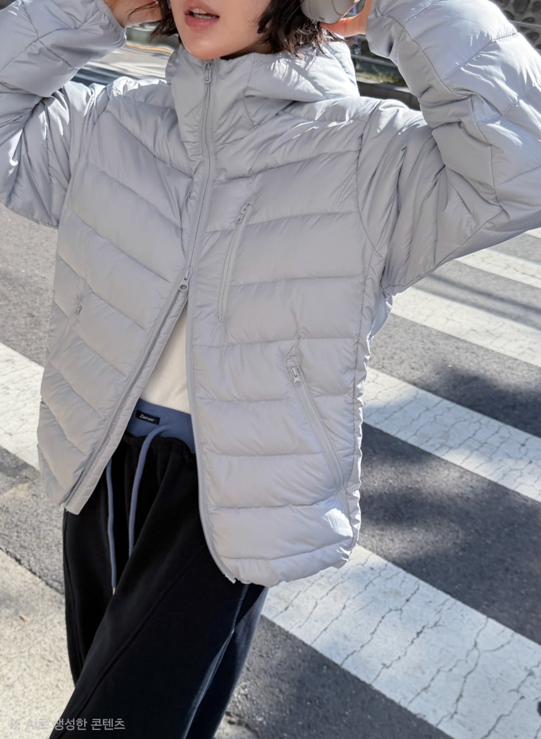 웰론 후드 경량패딩 M-XL (남여공용)
