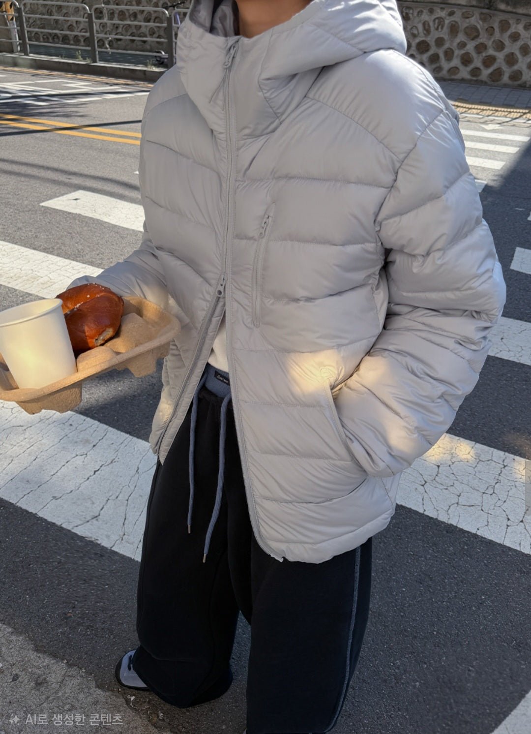웰론 후드 경량패딩 M-XL (남여공용)