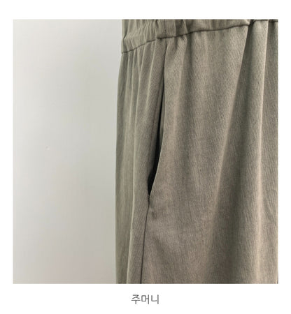 카라넥 스트링 골덴 롱 원피스