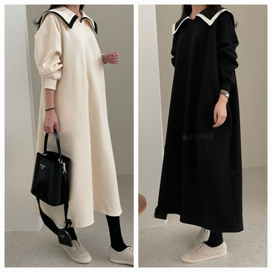 세일러 카라 원피스 (기모)