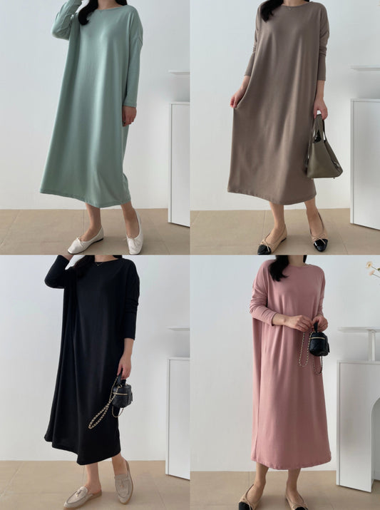 보트넥 롱원피스