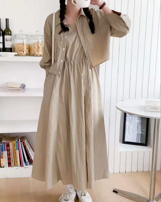 바스락 나시자켓세트