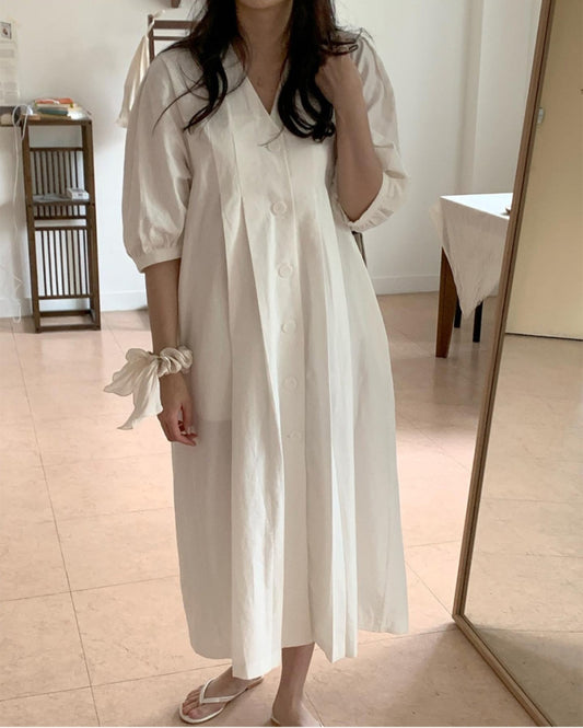 로렌 핀턱 원피스